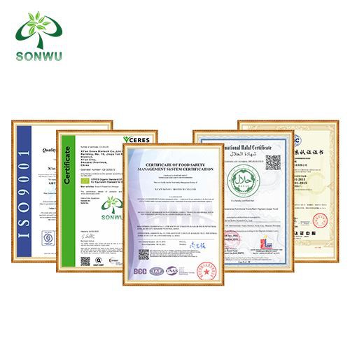 Oroxylin A certificates